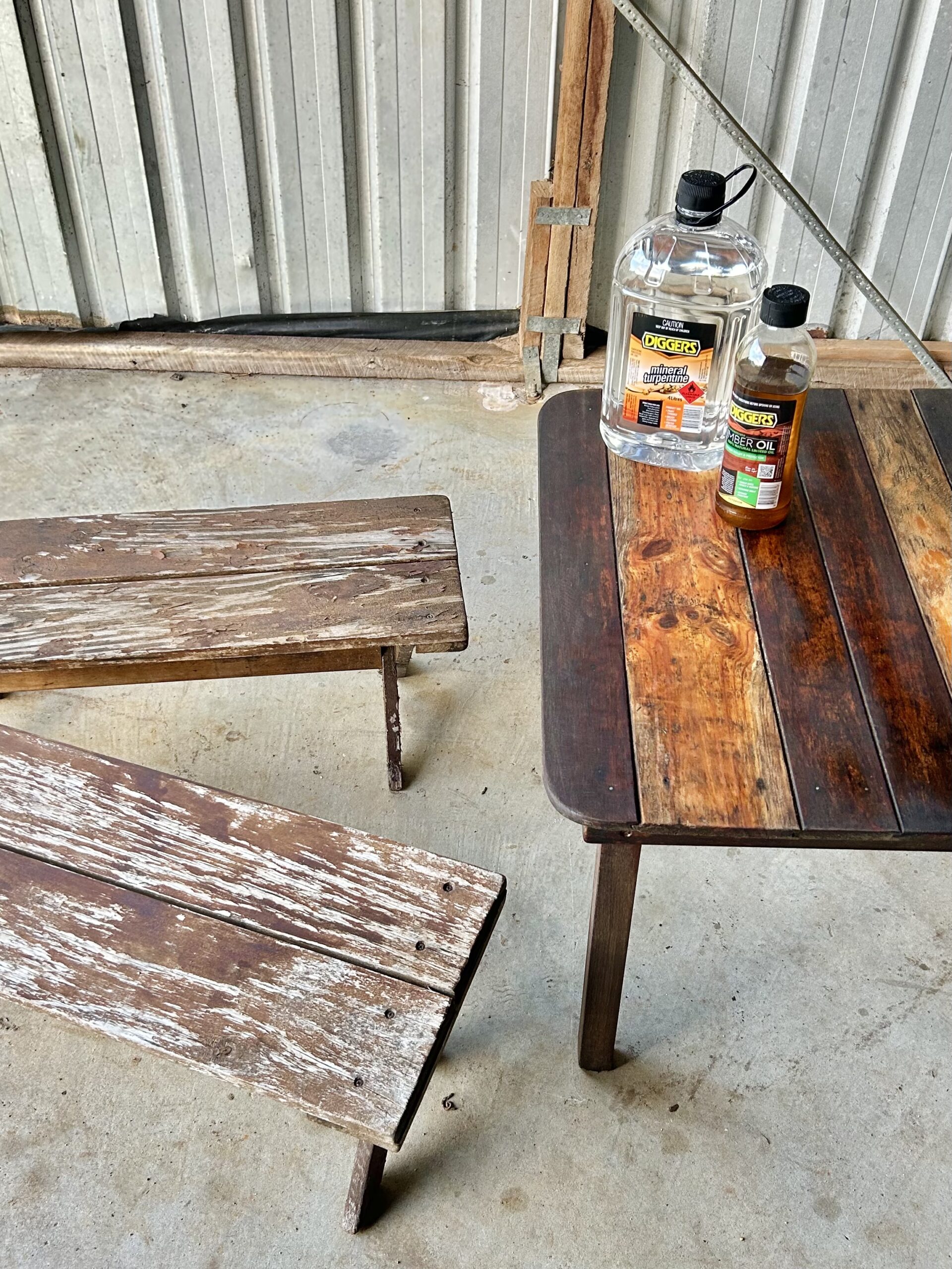 How to restore weathered outdoor Timber furniture Diggers Australia