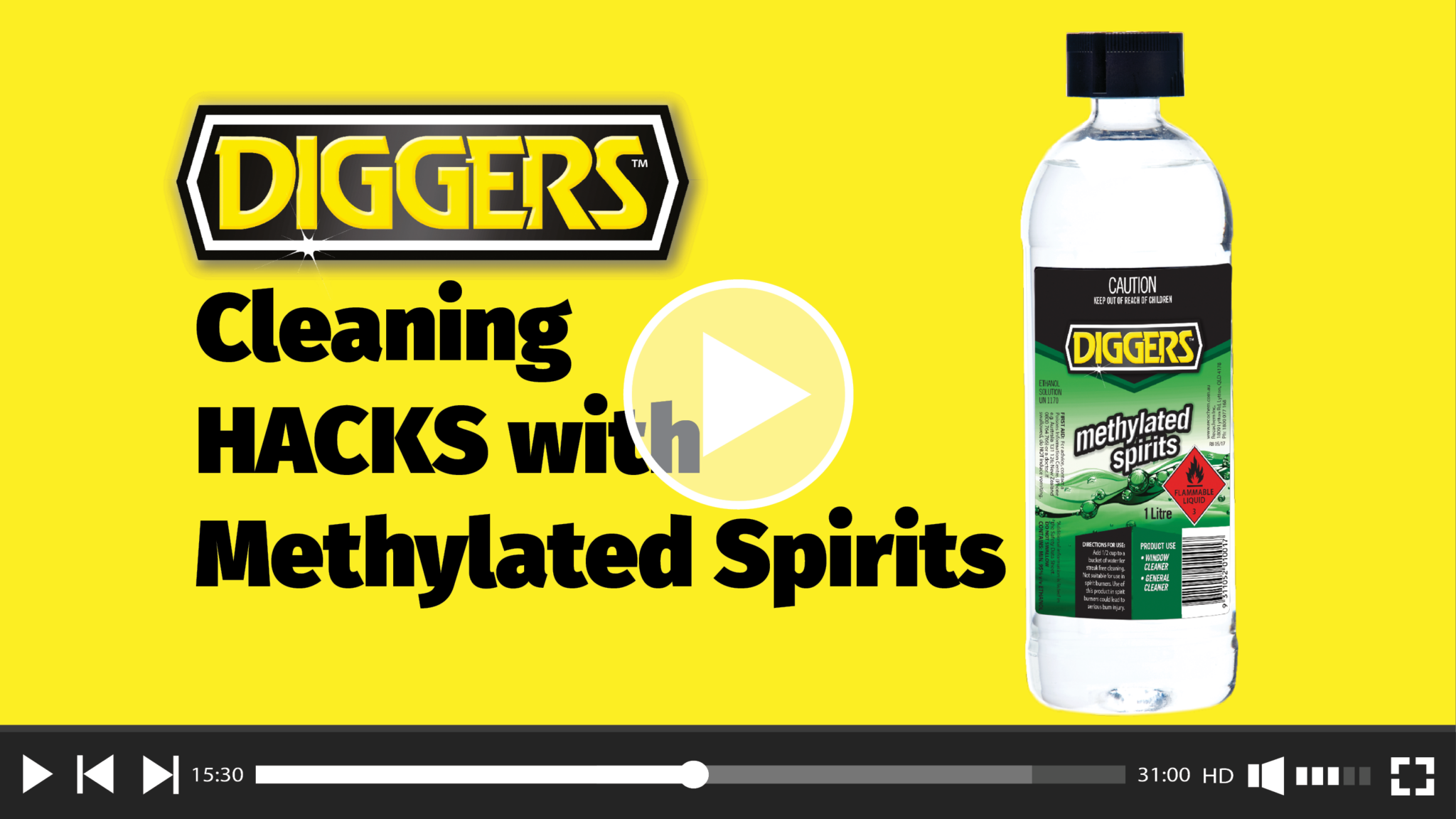 Cleaning hacks with Methylated Spirits Diggers Australia