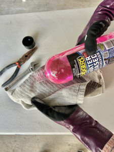 Cleaning exterior walls with Diggers Waterbased Degreaser