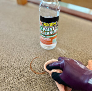 Simple Cleaning up paint spill with DIGGERS Paint Cleanup