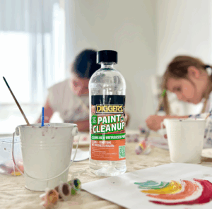 Diggers Paint Cleanup for school holidays arts and crafts cleanup
