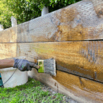 reapplying Linseed Oil to old timber garden beds