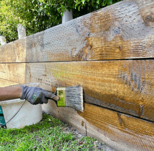 reapplying Linseed Oil to old timber garden beds